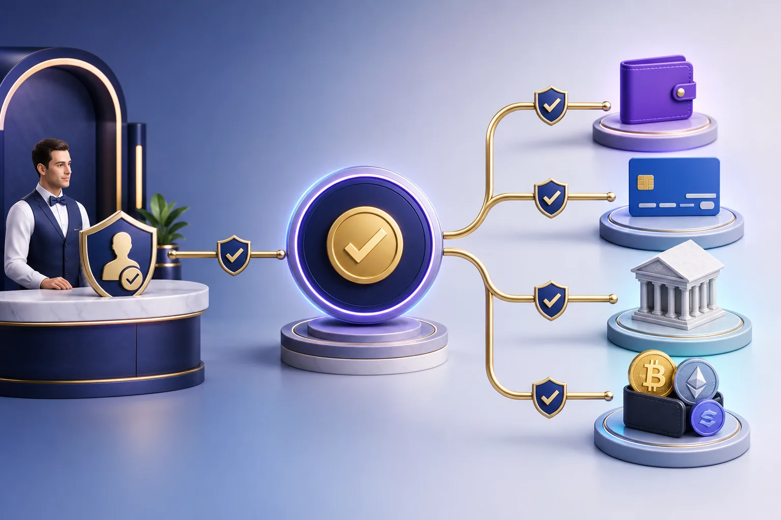 Verified casino cashier branching to wallet, card, bank and digital asset withdrawal routes