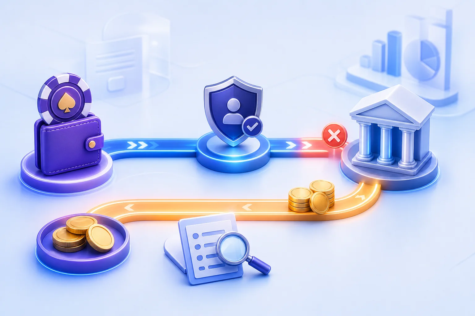 Casino withdrawal route rejected at a bank and returning through a traceable payment path to the casino balance